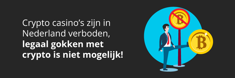 Geen crypto als casino betaalmethode in Nederland!