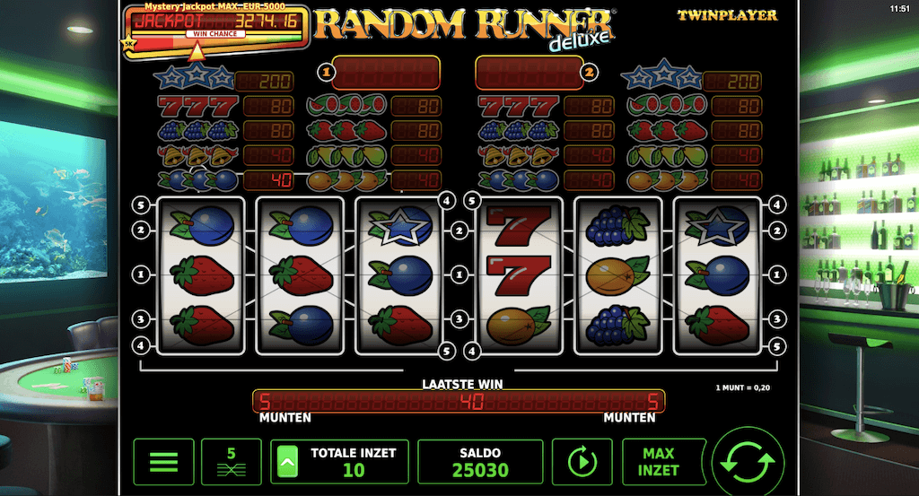 Random Runner fruitautomaat van Stakelogic