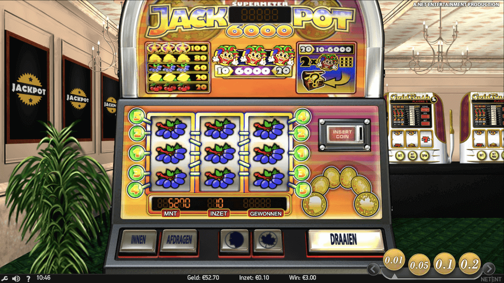 Jackpot 6000 slot - 98,9% RTP