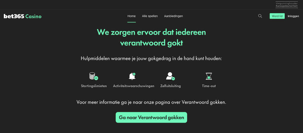 Verantwoord gokken op bet365.nl