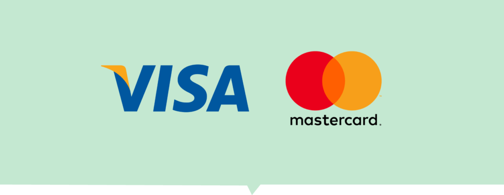 Betaalkaarten: VISA en MasterCard