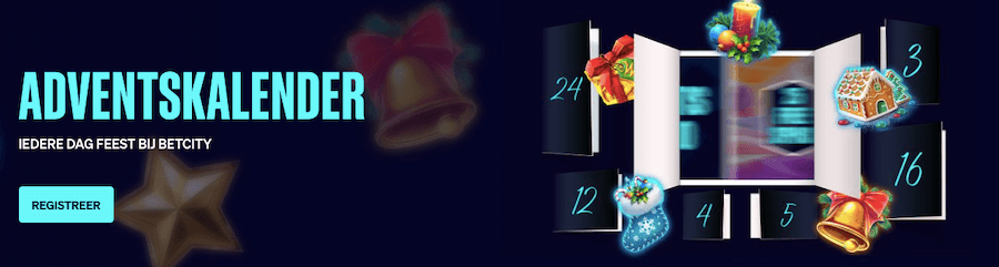 BetCity Adventskalender: elke dag in december een nieuwe promotie!