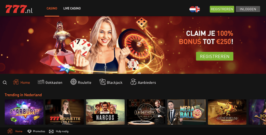 Casino777 met 777.nl live in Nederland