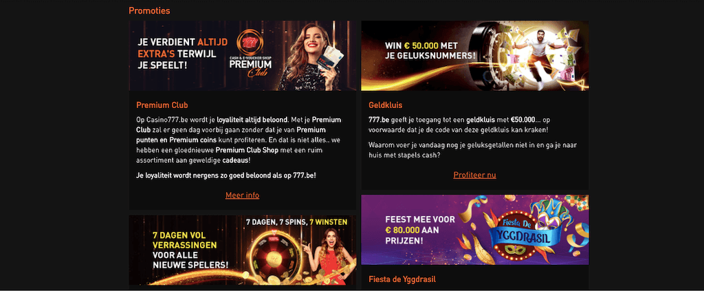 Casino777 promoties