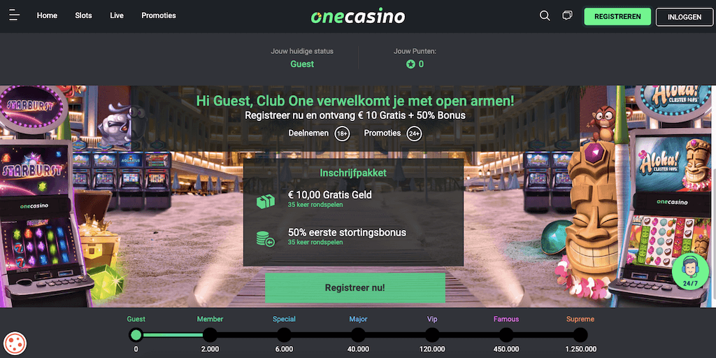 Loyaliteitsprogramma van One Casino: Club One!