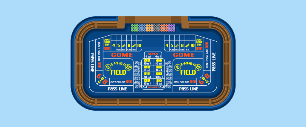 Speeltafel van craps