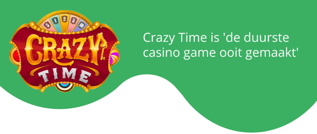 Crazy Time is de 'duurste game show' van het live casino!