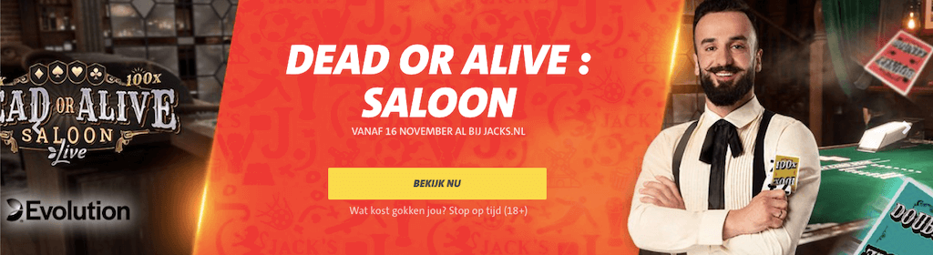 Dead or Alive: Saloon sudah tersedia untuk dimainkan di Jack's Casino!
