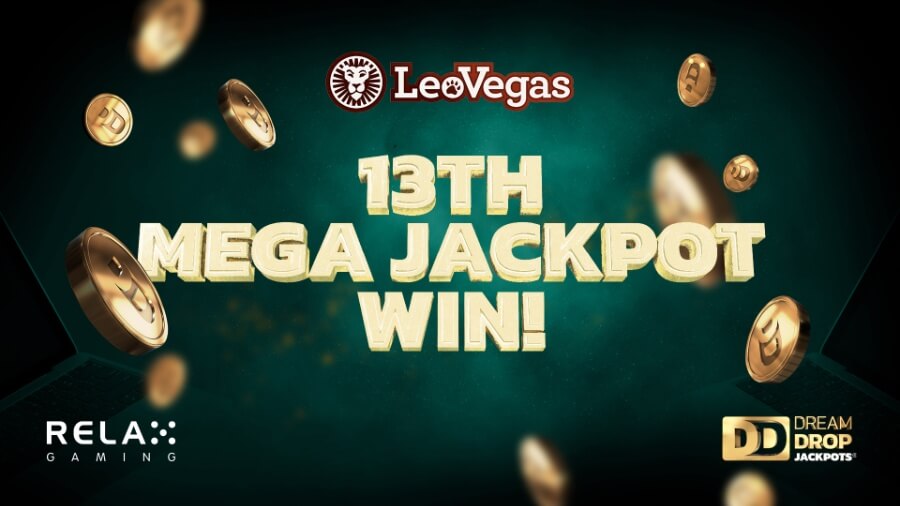 En dat is dertien: Dream Drop Mega Jackpot van bijna 3 miljoen euro valt bij LeoVegas!