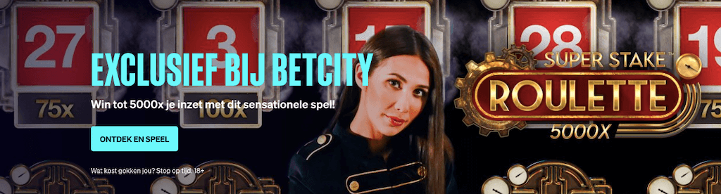 Exclusief bij BetCity: Super Stake Roulette