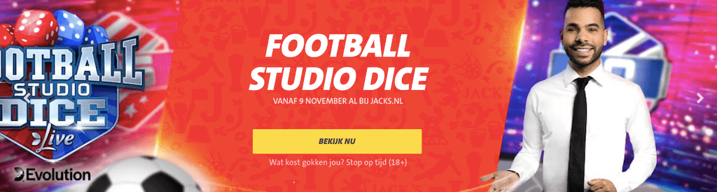 Football Studio Dice vanaf 9 november exclusief bij Jack’s Casino!