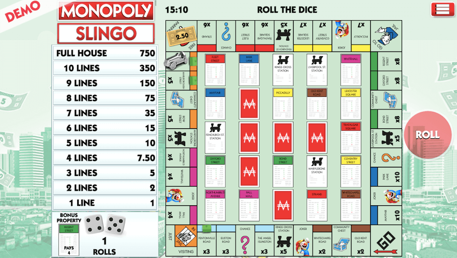 Slingo Monopoly van Gaming Realms