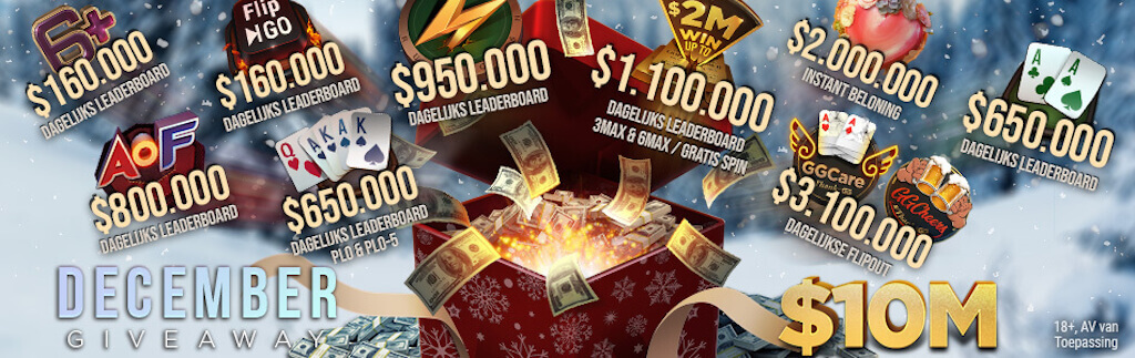 December giveaways bij GGPoker
