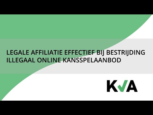 KVA animatie: legale affiliatie inzetten tegen illegaal online kansspelaanbod