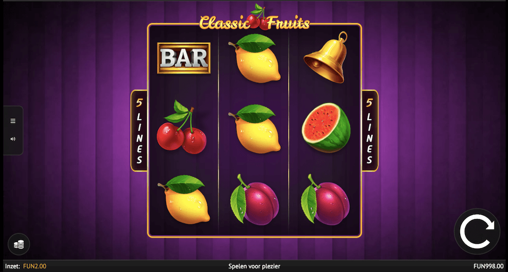 Classic Fruits van 1x2 Gaming