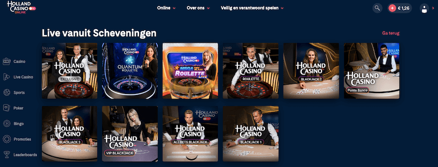 Exclusieve live speeltafels met Nederlandse dealers bij Holland Casino Online
