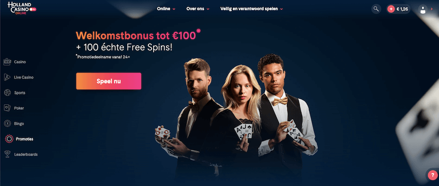 Welkomstbonus van Holland Casino Online 