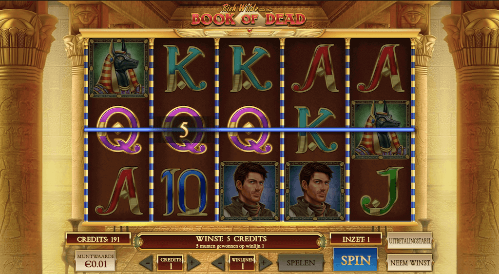 Hoog volatiel slot: Book of Dead van Play'n GO!