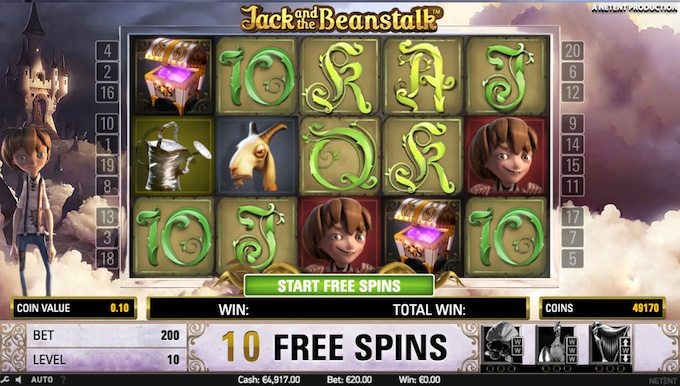 Jack and the Beanstalk free spins