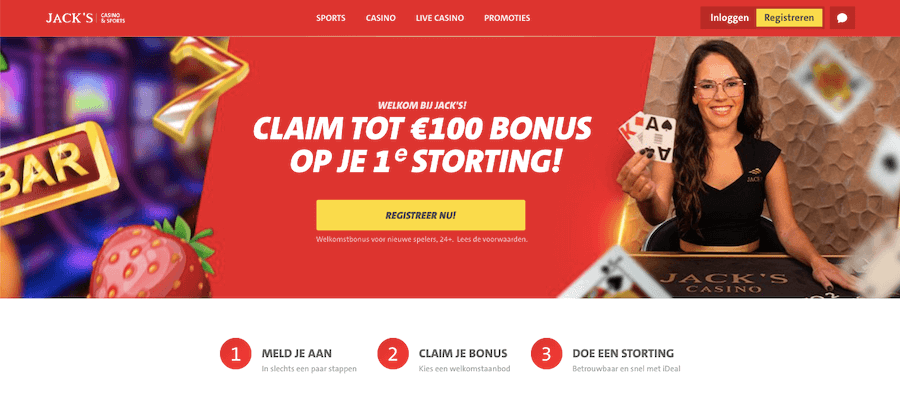 Welkomstbonus van Jack's Casino Online