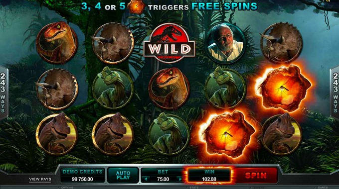 Jurassic Park Free spins