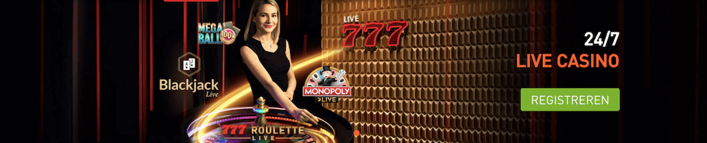 Het live casino van 777.nl