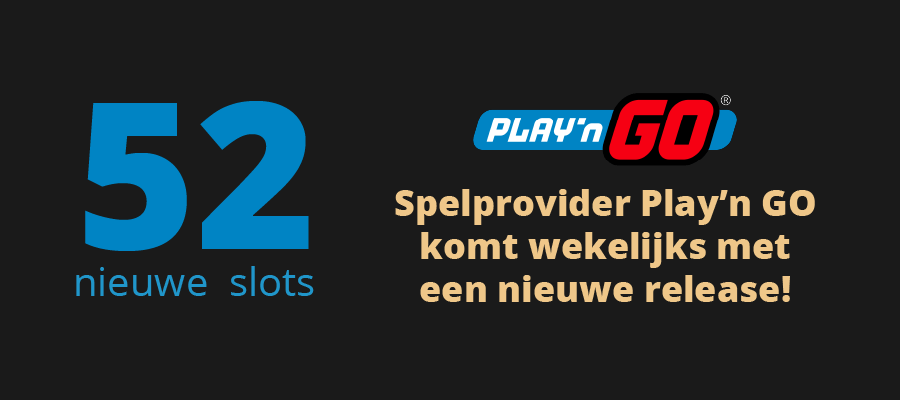 Play'n GO is elke week goed voor een nieuwe slot release!