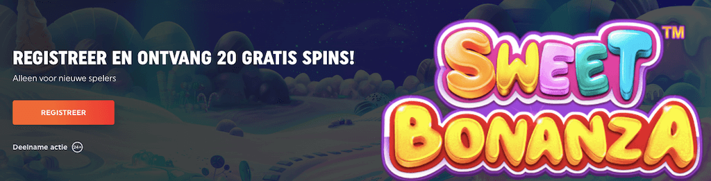 Nieuwe TOTO Welkomstbonus: 20 no deposit free spins voor Sweet Bonanza!