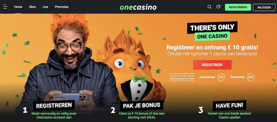 One Casino Welkomstbonus: €10 gratis speelgeld zonder storting!