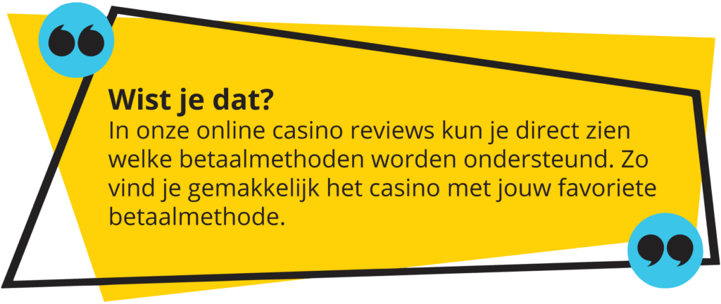 Leer in onze casino reviews over de betaalmethoden die worden aangeboden