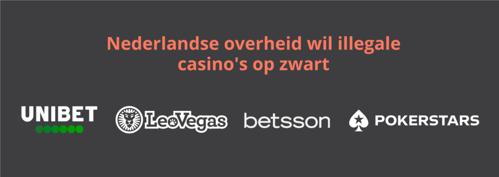 Overheid wil illegale casinos en goksites op zwart