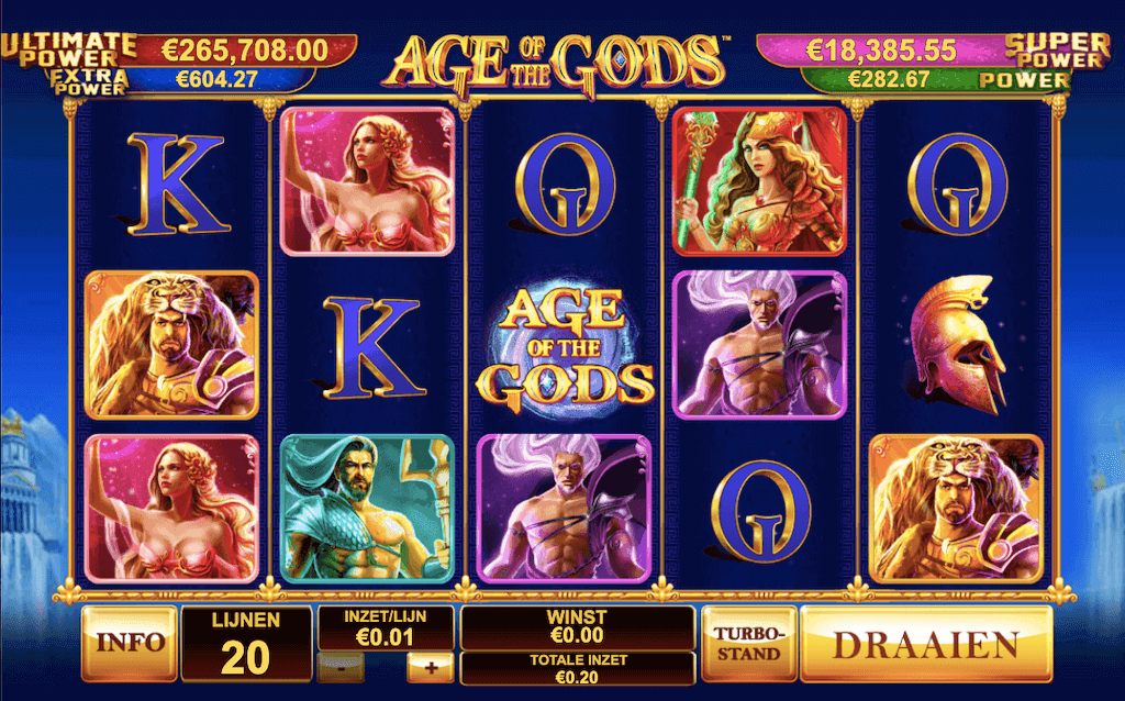 Age of the Gods jackpot slot van Playtech