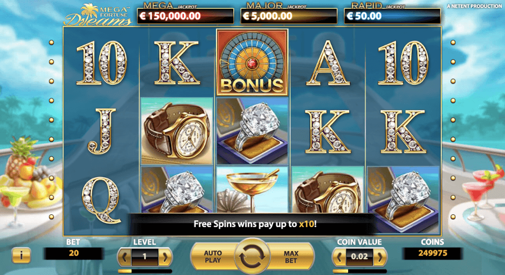 Mega Fortune Dreams jackpot slot van NetEnt