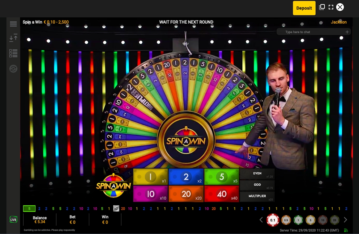 Spin A Win: kleurrijk live money wheel van Playtech! Spin A Win