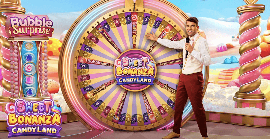 Money wheel van Sweet Bonanza CandyLand