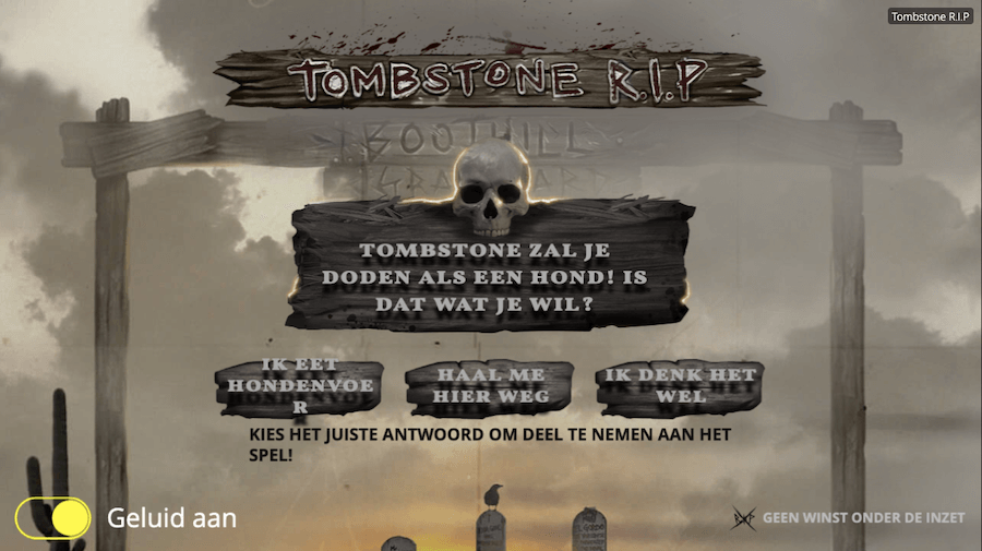Intro van het Tombstone RIP slot
