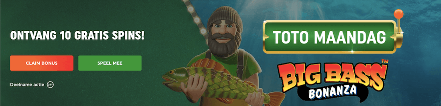 TOTO Maandag Gratis Spins voor Big Bass Bonanza!