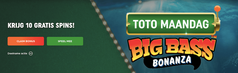 TOTO Maandag Gratis Spins voor Big Bass Bonanza!