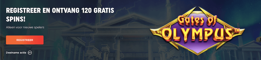 Nieuwe TOTO Welkomstbonus - 120 free spins voor Gates of Olympus