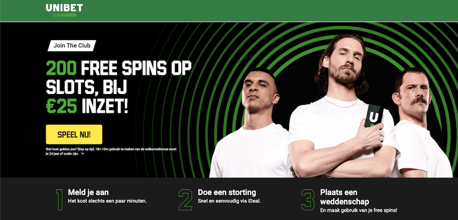 Welkomstbonus van Unibet Casino