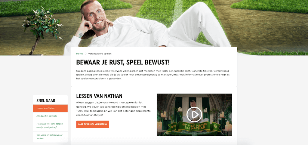 Verantwoord spelen bij TOTO Nederland